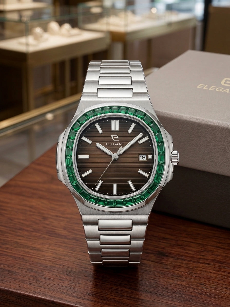 Elegant Emerald Luxury  Watch | Premium Men's Collection