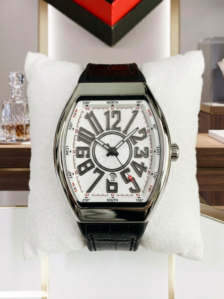 Franck Muller Chronograph Watch Leather Strap