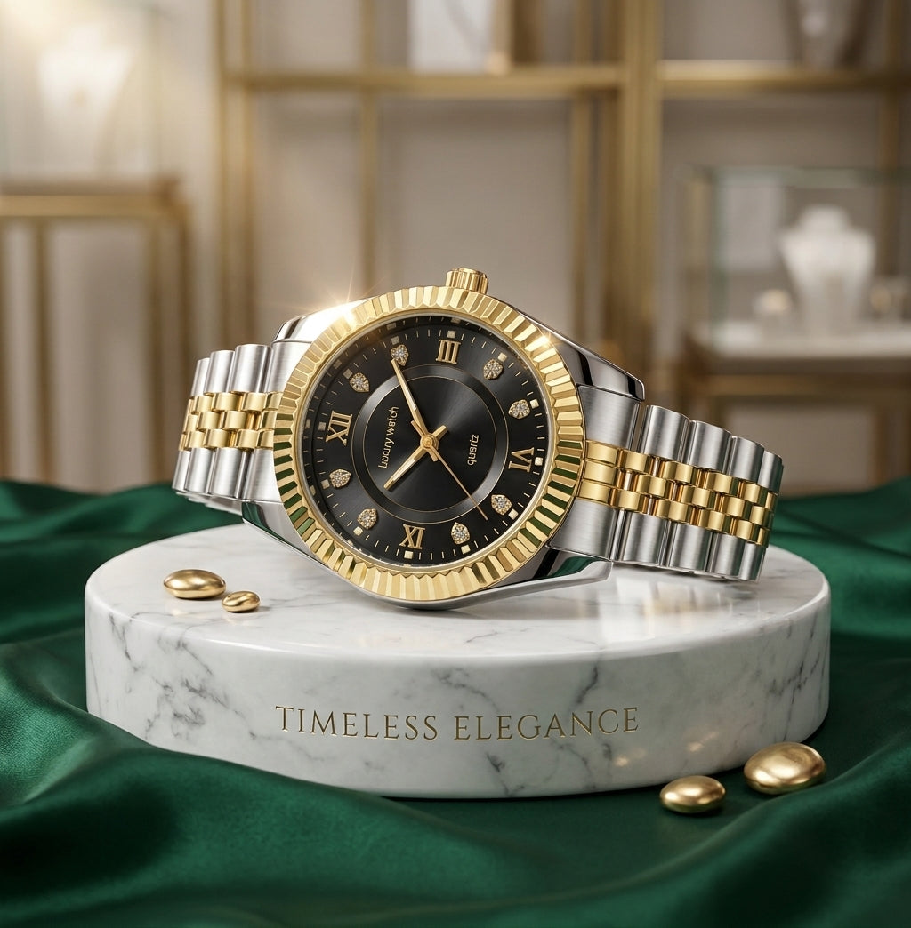 Rolex Date just Style  Watch  Gold & Silver