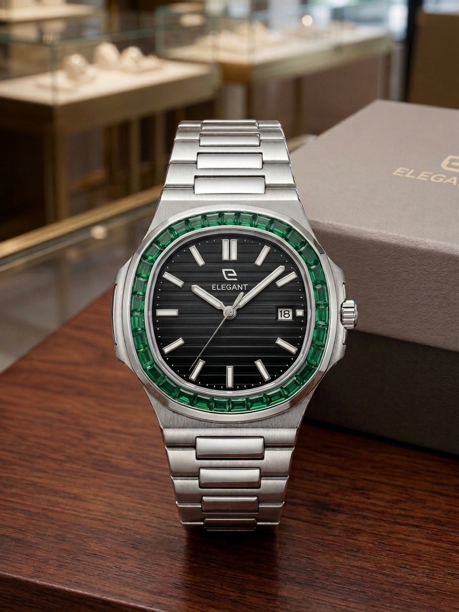 Elegant Emerald Luxury  Watch | Premium Men's Collection