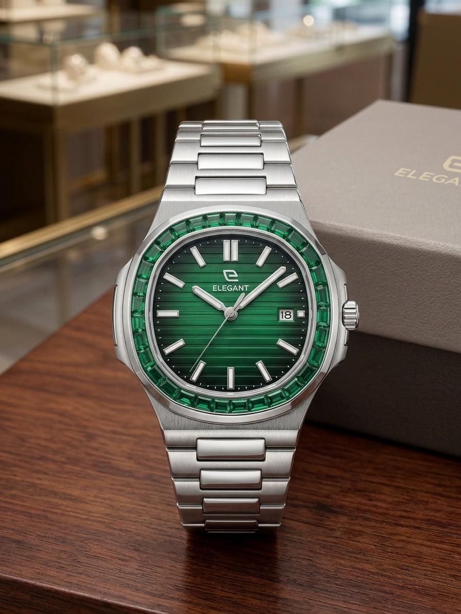 Elegant Emerald Luxury  Watch | Premium Men's Collection