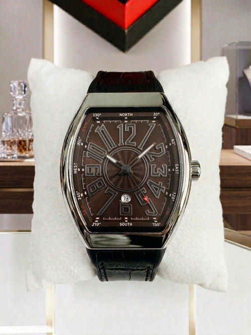 Franck Muller Chronograph Watch Leather Strap