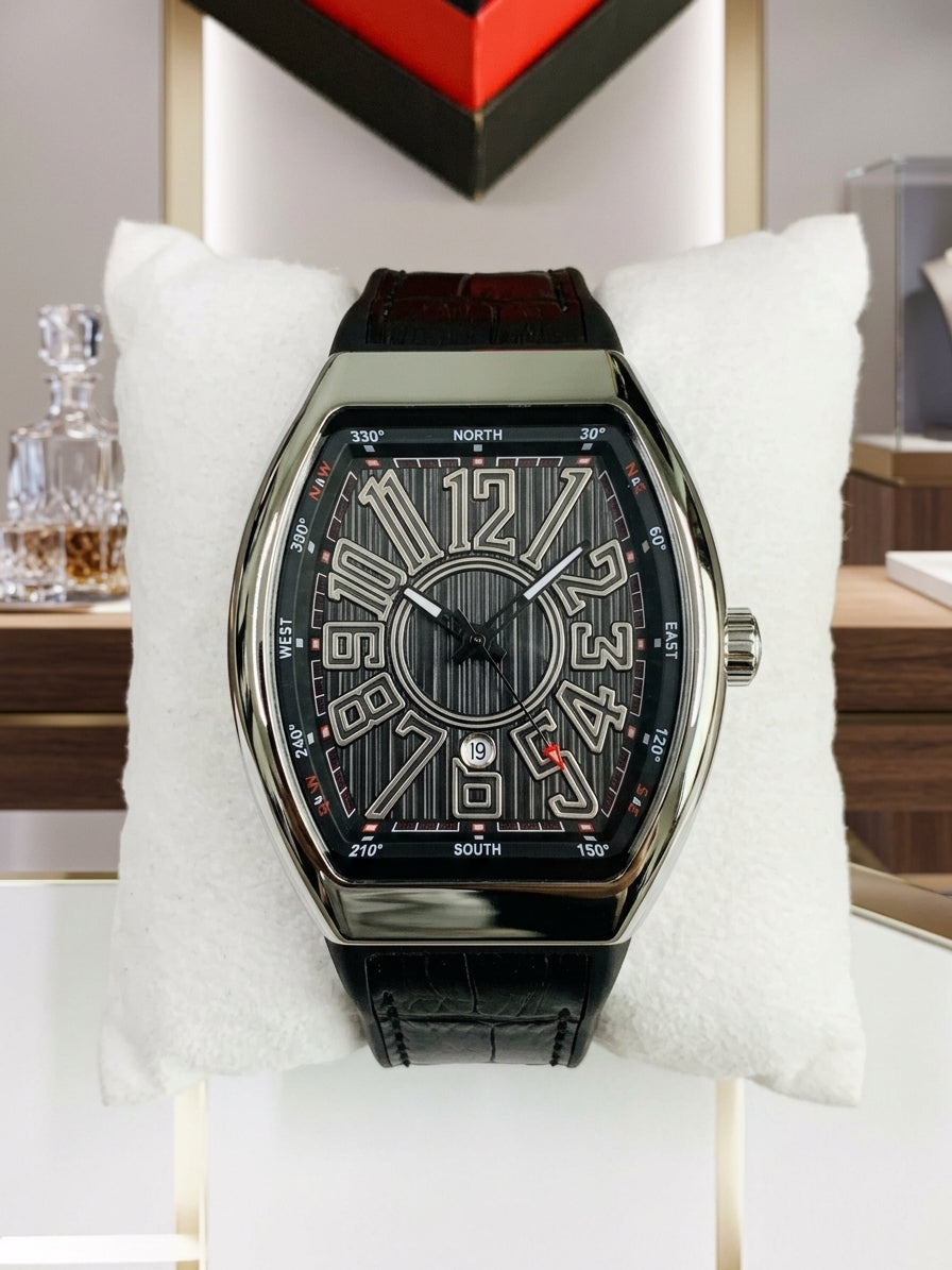 Franck Muller Chronograph Watch Leather Strap